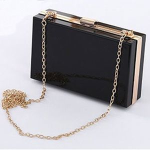 Luxury Handbags Women Shoulder Bag Transparent Clutch Bag Brand Ladies Evening Handbag Flap Frame Bags Chains Crossbody