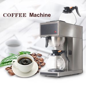 Máquina de café elétrico automático Distilling Chá Household Americano Comercial Cafeteira com 2pcs 1.8L Decanter