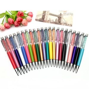 22 kolory Crystal Ballpoint Pen Diamond Pigieniarnia Ballpen Office Office Promocja Pierścień podarunkowy Pendant Krzyki Nacklace niestandardowe logo