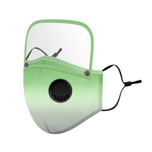 Gradientmask 2 i 1 Demontering Ansiktsmaskar Ögonskydd Ansiktssköld för vuxna och barn PM2.5 Masker Mouth Cover GGA3706-8