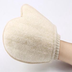 Loofah Svamp Badhandskar Borste Skrubbning Exfolierings Glove Hammam Scrub Mitt Magic Peeling Gloves Exfoliating Tan Removal Mitt för Body Spa