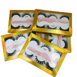 2019 The newest False eyelash 3d mink lashes 3 pair lashes thick Faux 3D real mink eyelashes with tweezers in box 6styles