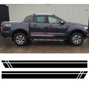 Car decals 2 pieces side door stripe off road graphic Vinyl cool car sticker custom fit for ford ranger 2012-2019