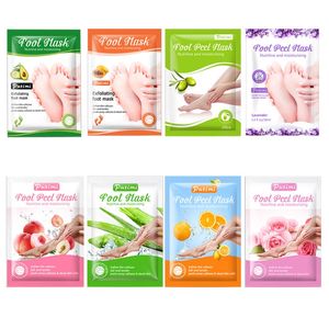 PUTIMI Персик Лаванда Алоэ Exfoliating Foot Mask Пилинг Мертвые кожи ног маска для ног Foot Patch педикюра носки