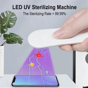 Taşınabilir Mini UV Sterilizatör Germicidal Dezenfeksiyon Ultraviyole UVC Sterilizatör Lambası Sterilizasyon için 180s Antiacne Öldür 99 99 Bakteriler