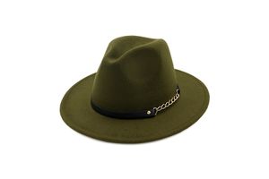 Hurtowa unisex wełna filc fedora kapelusze dla kobiet Vintage szerokie Brim Męskie Fedoras Cap and Jazz Hat Panama Formalne kapelusz