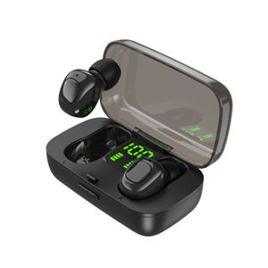 Xg21 Mini TWS Bluetooth 5.0 Buller Reduction Musik HiFi In-Ear Wireless Sport Earbuds hörlurar med display Laddningslåda