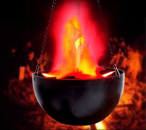 Hot Selling Electronic Brazier 20cm Liten Brazier Lamp Bar Halloween Dekoration Lampa Flame Lampa Bonfire Party Landelier