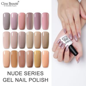 Clou Beaute Semi Permanent UV Varnish Gel Polish 10ml Nude Series Nail Gel Polish Soak Off Hybrid Nail Art Paint