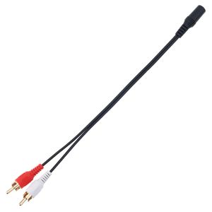 Altın Kaplama 3,5 mm Stereo Sesli Dişi Kriko 2 RCA Erkek Soketi Kulaklık 3.5 Y Splliter Adaptör Dönüşüm Kablosu