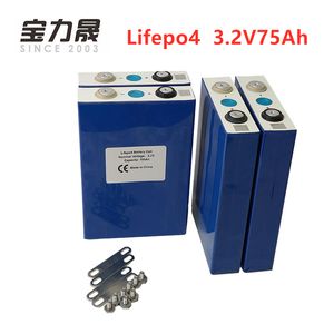 2019 NYA 4PCS 3.2V 75AH LIFEPO4 Batteri prismatisk cell 12v80ah för EV RV Pack DIY Solar UK EU US Tax Free UPS eller FedEx
