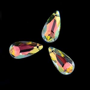 12x24mm Kristall Wassertropfen Perlen Glas Tropfen Anhänger Kristall Charms Strass für Ohrring Halskette DIY Schmuck Zubehör