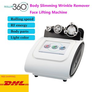 Rollrf360 Radio Frequency RF skin tightening body slimming machine skin lift with 3 sizes RF handles DHL free shipping