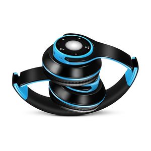 Gratis frakt Färgrik stereo Audio MP3 Bluetooth-headset Trådlösa hörlurar Hörlurar SD-kort med mikrofonspel 10 timmar