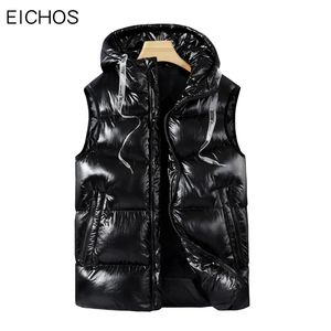 Gilet riscaldato elettrico da uomo Giacca invernale con frangivento Coppia Gilet con cappuccio Giacca senza maniche in cotone sottile Doudoune Sans Manche Homme T200910