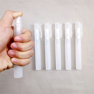 10ml Clip Parfym Spray Pen Transparent PP Plastic Alkohol Push Typ Sprayer Bottle Gratis Ship 5000