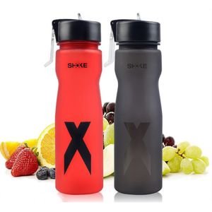 Grau alimentício seguro tritan 25oz jogging escalando garrafas de esporte portátil BPA fosco livre unisex garrafa de água plástica com tampa de palha