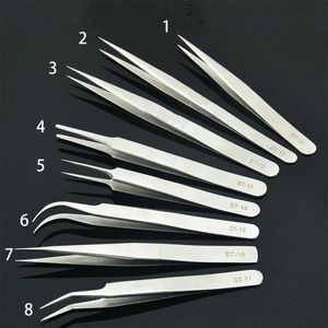 Eye Lashes Anti-Acid Steel Curved Straight Tweezers Makeup Eyelash False Eyelashes Extension Eye Lashes Styling Tools #2