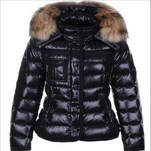 Damen Daunenjacke Pelzkragen Winterjacke Parkas Mäntel Top Qualität Frauen Winter Casual Outdoor Warme Feder Outwear Mit Kapuze