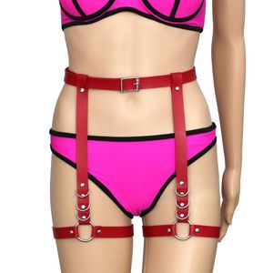 Donne sexy PU pelle vita gamba coscia bretelle reggicalze cinturino corpo gamba anello cintura cinturino gotico vita coscia bretelle