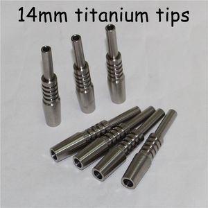 Titanyum Yedek Tırnak Titanyum İpucu Premium 10mm 14mm 18mm Ters Çevredilen Sınıf 2 GR2 Titanyum Ti İpuçları Silikon NC Kiti için Çivi