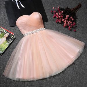 Strapless 신부 들러리 드레스 플러스 사이즈 짧은 파티 드레스 2020 여성 블링 블링 다이아몬드 벨트 Vestido Madrinha