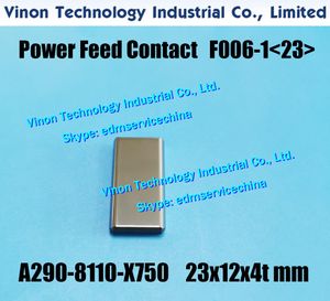 (2pcs) A290-8110-X750 23x12x4tmm potência de alimentação Contacto F006-1 (23) para UpperLower Fanuc C, Ia, Ib, Id, 1iE série A2908110X750 poder EDM fornecimento