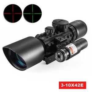 3-10x42e M9C Красная точка зрения широкопольный рифлесcopcope Birdwatching Seismic и ночное видение винтовки для охоты