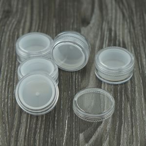 50PCS أكريليك 5ML حاوية السيليكون الشمع التركيز حاويات سيليكون ABS غير لاصقة، الداب BHO النفط جرار التخزين أداة حامل جرة VAPE