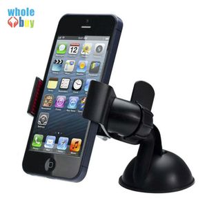 360 Stopni Uniwersalny Uchwyt Telefonu Samochodu Szyba Dashboard Mount Stand Smart Mobile Telefon GPS MP4 Obrotowy + Opakowanie detaliczne