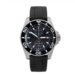 DESIGN 2022 Mens Sport Watches Chronograph Wristwatches Japan quartz movement Steel case black rubber strap reloj watch man