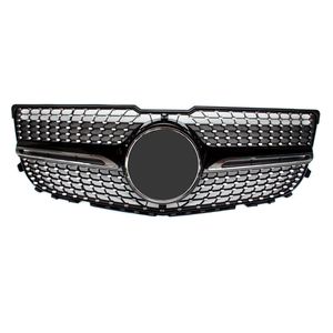 GLK X204 Diamond ABS Material Kidney Grilles 2012-2014 Replacement Center Mesh Grille Front Bumper