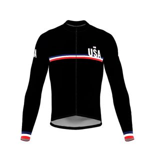 Vereinigte Staaten Pro team Männer Langarm Radfahren Jersey herbst winter Kleidung Fahrrad Outdoor Berg schnell trocknende Fahrrad Kleidung