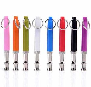 Pet Ultrasonic Whistle Simple Style Colorful Nickel Plated Copper Whistles For Bite Resistant Sports Fit Dog Obedience Gadget SN1547