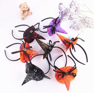 Więcej kolorów Dziewczyny Akcesoria Do Włosów Spider Web Headband Dzieci Zespół Włosów Baby Dzieci Cute Halloween Boże Narodzenie Cosplay Hepdress Hoop
