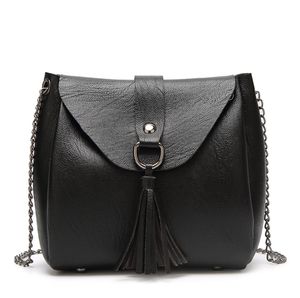 Yeni moda kadın haberci çantası omuz çantası crossbody çantaları Gümüş Zincir deri çanta çantası