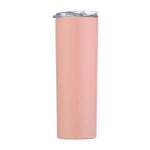 FedEx! 20oz Stainless Steel Skinny Tumbler With Straws Large Capacity Water Bottle Multi-Color Coffee Cup Slim Vacuum Flask Mugs A12