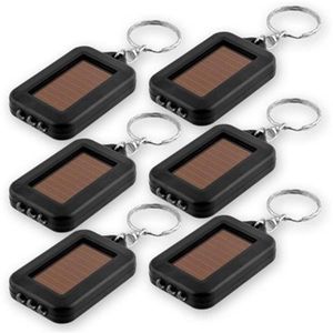 Venda quente solar de LED recarregável luz Mini keychain portátil lanterna iluminação botão portátil bateria Solar Lampswithout