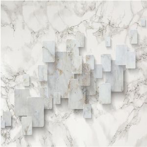 3D trójwymiarowe proste wielokątne marmurowe tapety mozaiki tło ściana nowoczesna tapeta do salonu