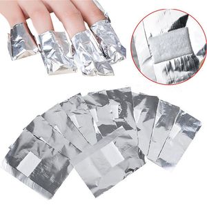 Nagellack remover 100pcs set aluminiumfolie suga av akryl gel polska nagelkonst borttagning renare wraps remover nagelverktyg