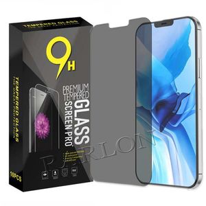 Anti-Spy Privacy Screen Protector Film Real Tempered Glass para iPhone 14 14Pro 13 13Pro 12 mini 11 Pro Max XS Max XR 8Plus 7 6 Plus com pacote de varejo