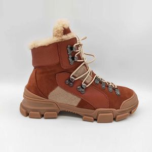 Hot Sale-Ankel Boots Mens Sneakers Vinter Stövlar Vit / Brun / Svart Chunky Shoe Martin Boots Fashion Outdoor Shoes