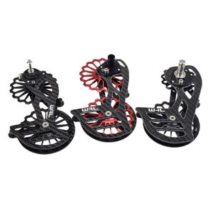 Bisiklet DerailLeur Kılavuzu Kasnak Karbon Fiber Alaşım 13 T 17 T Seramik Rulman MTB Yol Bisiklet Arka Şanzıman Tekerlek Shimano SRAM Için