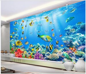 Individuelle Fototapeten für Wände 3D Wandtapete Huge Mittelmeer Unterwasserwelt Wandbild für Wohnzimmer TV Papiere Hintergrund Wand