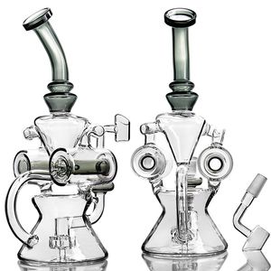 Grey Bong Glass Water Gayahs Reciclador DAB RIGS SHOWHEAD PERC DAB PLACA FUMO BONG BONG PIPE VIZ