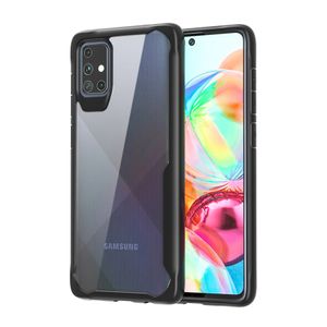 Caso transparente PC Hard + Soft TPU Bumper REALFORED CORNEIRO DE CHOQUE para Samsung Galaxy A50 A50 A51 A71 5G A11 A21 A41 A10S A7S