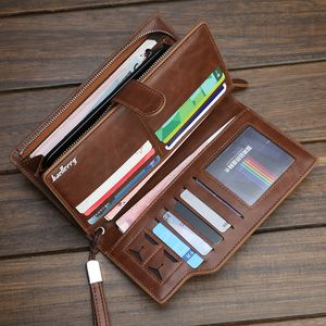 Men Wallets Long Style High Quality Male Purse Card Holder Zipper PU Leather Wallet For Men Big Capacity