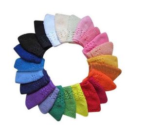 Wholesale new handmade hats for children Hand-hook net hat Xinjiang parent-child hats 21 color wheat ear hats