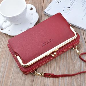 5 sztuk Długi portfel Kobiety PU List Drukuje Wielofunkcyjna Duża Pojemność Hasp Zipper Cross Body Torba Mix Color