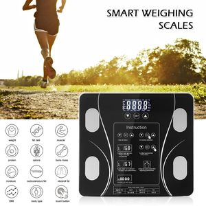 Freeshipping Body Fat Bilancia da bagno da pavimento Scientific Smart Electronic LED Digital Weight Bilancia per uso domestico collegare Composizione